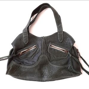 Claudia Firenze Italian Leather Green Shoulder Bag